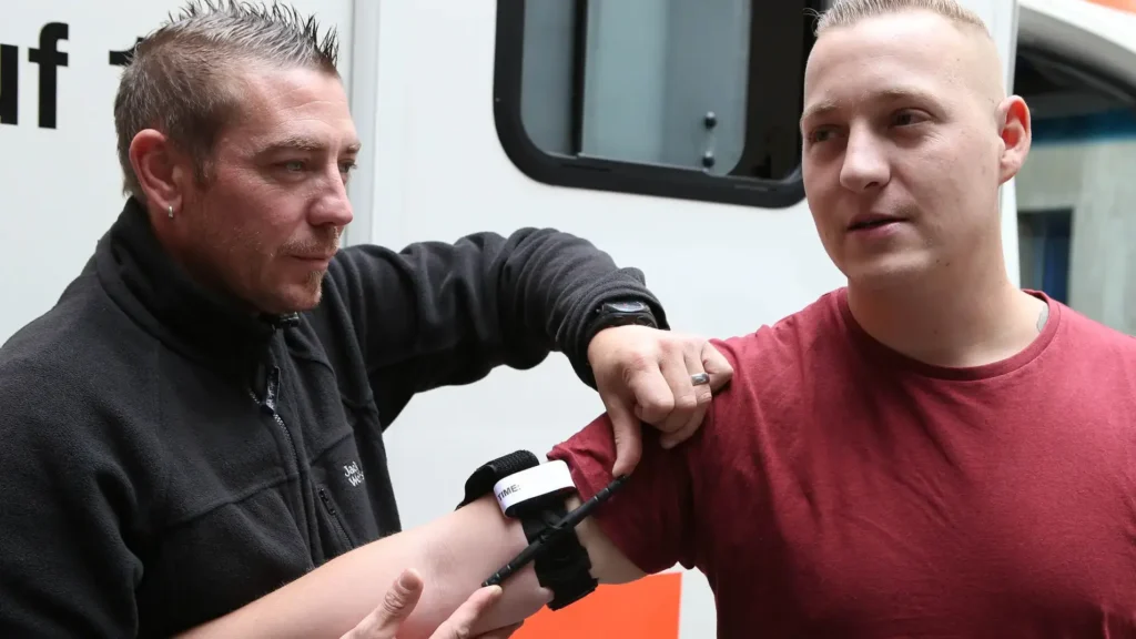 Disaster relief in Pforzheim.