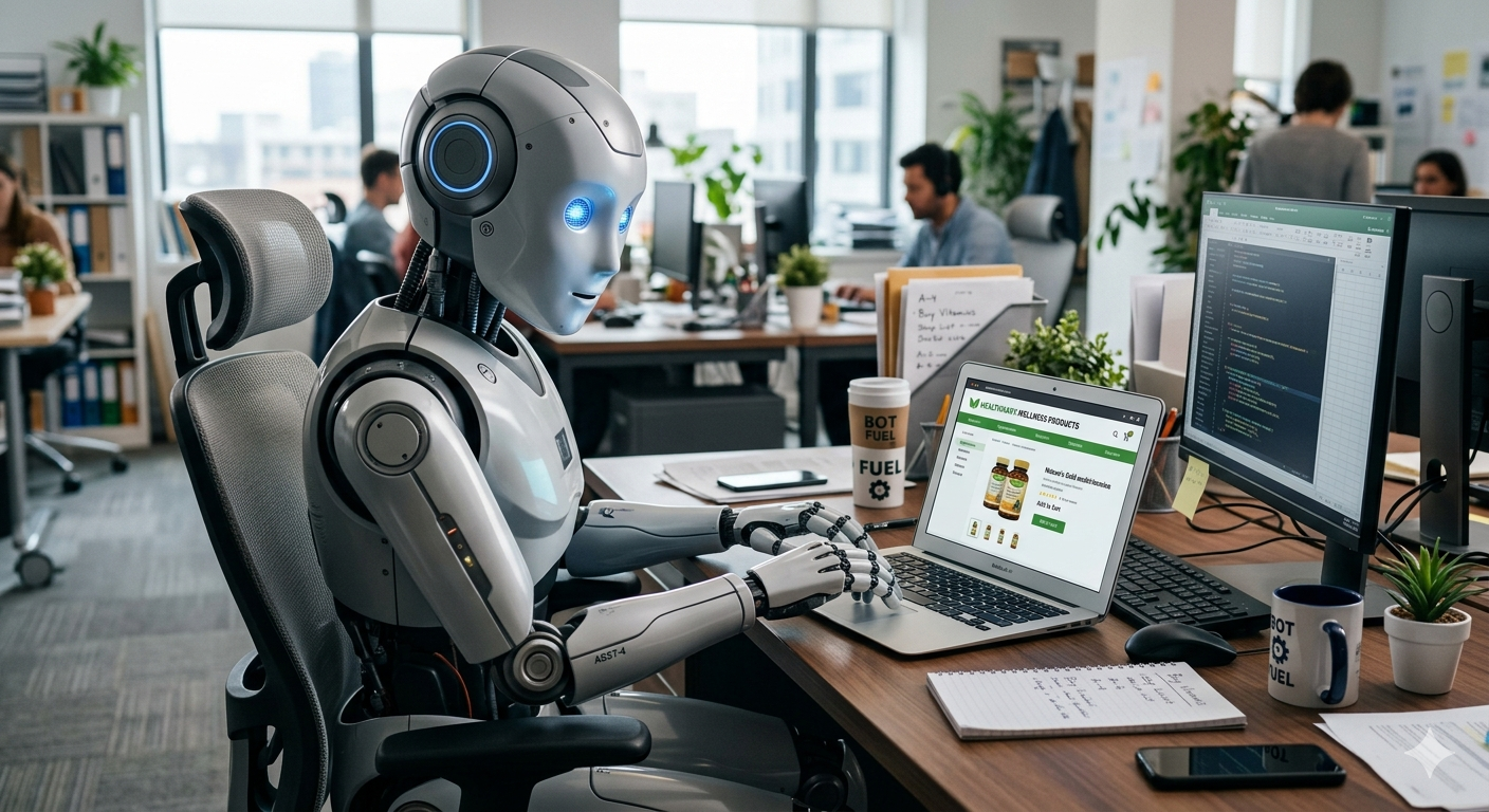 Robot navigating a website
